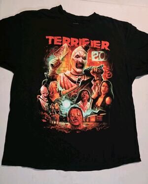 Terrifier Shirt Mens XL Black Horror Movie Art the Clown Graphic 2023 Halloween
